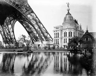 Gas-Pavillon und schwedisches Chalet, Pariser Ausstellung, 1889
